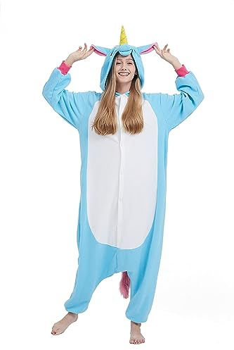 SimZoo Unisex-Hauskleidung Einteilige Cosplay-Kostüm, Nachtwäsche Tier-Einteiler-Pyjama für Erwachsene, Herren und Damen