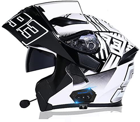 Casco De Motocicleta Modular De Cara Completa Con Bluetooth, Con Visores Dobles Integrados, Aprobado Por DOT ECE, Cascos De Protección Para Motocicletas De Cara Completa, Para Adultos A1,3XL