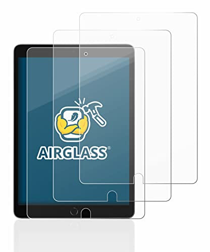BROTECT 3 Stück Schutzglas für Apple iPad 10.2 WiFi 2021 / WiFi Cellular 2021 Schutzfolie Panzer Folie Glas[Extrem Kratzfest, Ultra-]