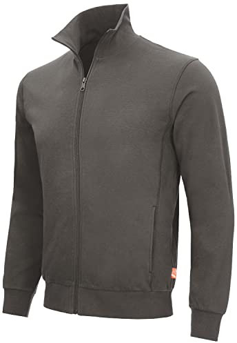 Nitras Motion TEX Light 7020 Arbeits-Pullover - Pulli mit Reißverschluss - Sweater für die Arbeit - Grau - XS