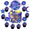 Galaxie Geburtstagstorte Dekorationen Sonnensystem Alles Gute zum Geburtstag Kuchen Topper Planeten Stern Moon Outer Space Cupcake Topper Für Sternenhimmel Universum Weltraum Themen Geburtstag Party