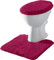 Erwin Müller Stand-WC-Set 2-TLG. Rhodos Uni, WC-Umrandung, WC-Deckelbezug rutschhemmend Fuchsia Größe - ultraweich, extrem saugfähig, flusenarm