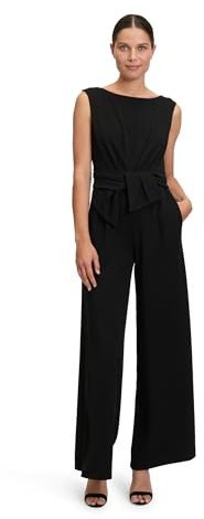 Vera Mont Damen Jumpsuit mit weitem Bein Schwarz,38