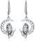 ONEFINITY Wolfs Ohrringe Sterlingsilber keltischer Mond baumelnde Ohrringe Wolfs-Schmuck Geschenke für Frauen Wolf-Liebhaber