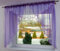 Generisch Fertige Gardine Parma 350x150 Voile Fensterdekoration Vorhänge Querbehang Lambrequin, 350 x 150 (Lila)