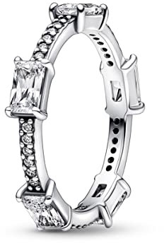 PANDORA Rectangular Bars Sparkling Pavé Ring 192397C01-50