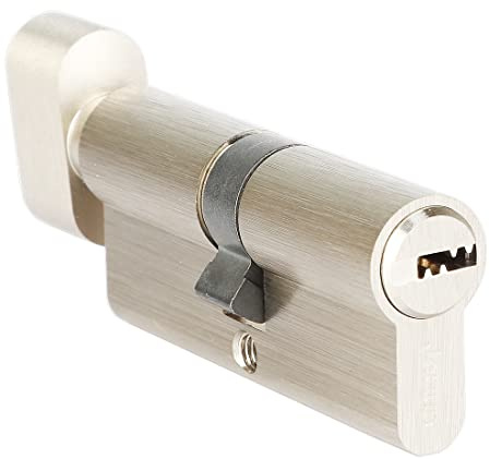 Jeriup Locks- Euro Profile Cylinder, high Security Lock Cylinder, 70mm(35/35) 2-3/4 with 5 Keys (dimple), Solid Brass, Single Open, Anti-Rust Corrosion Resistant Anti-Theft