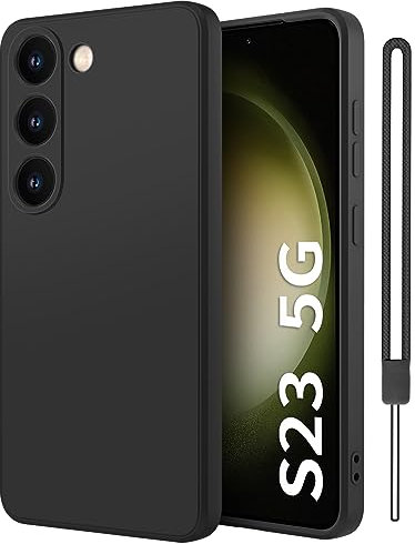 Qasyfanc Handyhülle für Samsung Galaxy S23 5G Hülle, Soft Silikon TPU Case Ultra Dünn Microfiber Kameraschutz Rundumschutz Anti-Kratzer Schutzhülle für Samsung Galaxy S23 - Schwarz