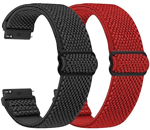 Janpso Bracelet Compatible avec Samsung Galaxy Watch 3 45mm/Galaxy Watch 46mm/Huawei GT 2 46mm, 22mm Elastic Nylon Sport Remplacement pour Samsung Gear S3 Frontier, Hommes Femmes