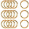 XCSJ 15 Stück Runde Karabiner 39mm Sehr Robust Zinklegierung Runde Karabiner Ring Karabinerhaken Rund Karabiner Rund O Ring für Schlüsselanhänger, Tasche, Schmuck, Diy Handwerk Machen (Gold)