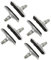P4B | 4 Paar V-Brake Bremsschuhe Airflow 2 für Felgenbremse in Silber/Schwarz – Silent Stop – Asymmetrisch | Bremsbelag austauschbar | Selbstreinigend und optimal bei Nässe Dank Airflow-Design Profil