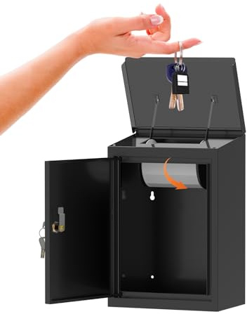 DiDiHere Schlüsselbox für Automobil, Schlüsselrückgabebox, Wandhalterung, Anti-Diebstahl und wasserdichtes Design für den Außenbereich, robuste sichere Aufbewahrungsbox für Hotel, Autovermietung,