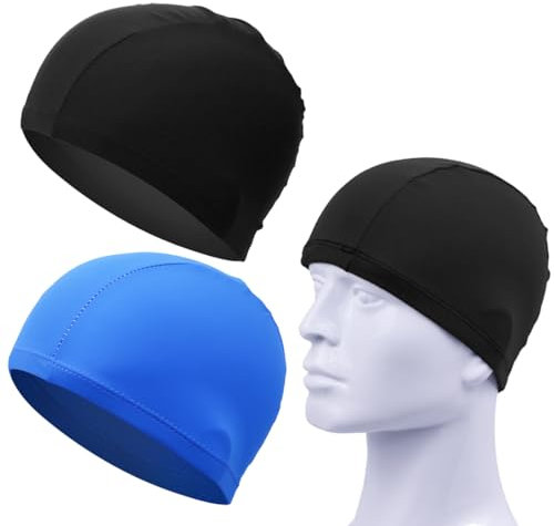 EBHO 2 Pezzi Cuffia Nuoto Uomo Per Nuoto In Piscina Unisex Adulto Cappello Da Nuoto Uomo e Donna Unisex Cuffia Da Bagno Cuffia Da Nuoto Per Piscina Spa Terme