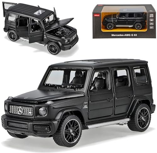 alles-meine.de GmbH Mercedes-B G-Klasse G63 AMG W463 Matt Schwarz Neue Generation Ab 2018 1/32 Modell Auto mit individiuellem Wunschkennzeichen
