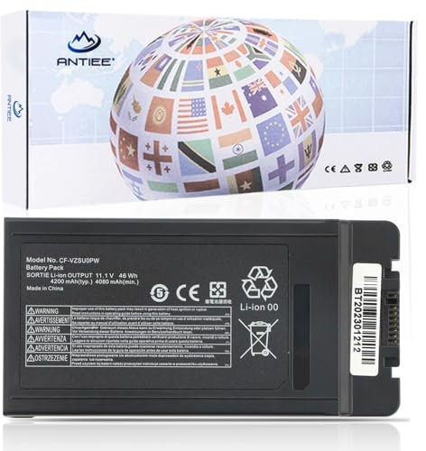ANTIEE 46Wh CF-VZSU0PW Laptop Batterie Pour PANASONIC TOUGHBOOK CF54 CF-54 Mk1 Series CF-VZSU0PR CF-VZSU0LW CF-VZSU0GW CF-VZSU0GJS CF-VZSU0GW CF-VZSUOPW CF-VZSU0KR CF-VZSU0KJS CF-VZSU0LW i5-7300U