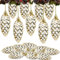 Glitzer Christbaumschmuck Zapfen,8 Stück Gold Tannenzapfen Deko Weihnachtskugeln Anhänger Weihnachten für Weihnachtsbaumschmuck Weihnachtsbaum Deko Adventskranz Deko Lustige Weihnachtsdeko Geschenke