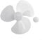 Hasaller 3Leaves Plastic Fan Blade Replacement for Desk Fans 12in Plastic Fan Blade Replacement 3Leaves 12In Fan Blade Household Electric Fan Blades Accessories with Nut Cover for Table Fans(White)