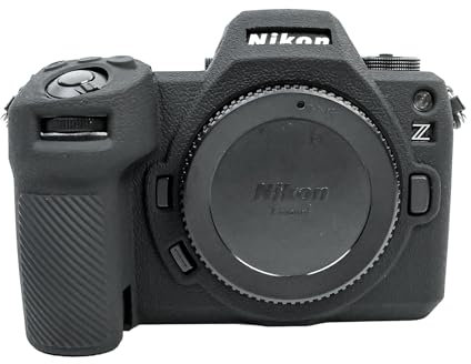 MUZIRI KINOKOO Weiche Silikon Hülle kompatibel für Nikon Z6 III Z 6III Z6III Digitalkamera, Schutz kameratasche für Nikon Z6-III Z 6III Kamera, Anti-Rutsch & Anti-Kratzer - Schwarz
