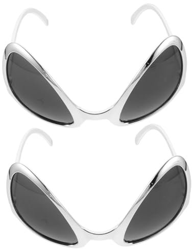 SHOWERORO 4 Stück Karneval Brille Alien-Kostüm-Brille Alien-Stirnband gefälscht Lesebrille Kinder ferngläser kinderferngläser Sonnenbrille grüne Brille Make-up-Brille Brillen für Maskerade
