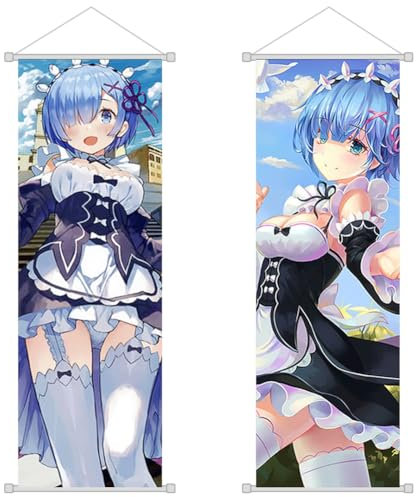 FCXVXCL Anime Scroll Poster - Wand Leinwand Dekoration für Wohnzimmer und Schlafzimmer - Charakter Malerei - 75 * 25cm