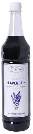 Lavendel Dessertsirup | Verführerischer Delicia Sirup in einer 1L - Flasche | Süßungsmittel vielseitig verwendbar - Entfalten Sie Ihre Kreativität