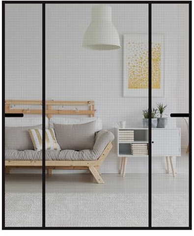 LALAGO Puerta Magnética, 190x222cm, Se Cierra Automáticamente, Mosquitera Puerta Magnetica, Doble Apertura Lateral Mosquitera Puerta Corredera, Cortinas Mosquiteras para Puertas, Ventanas, Balcón