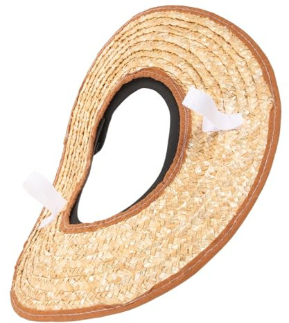 UKCOCO Atmungsaktives Sonnenvisier Aus Stroh für Schutzhelme Vollständige Abdeckung Sonne für Den BAU