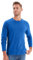 NetSetUK Mens Valueweight Long Sleeve T-Shirt Crew Neck 100% Cotton T Shirts Men Casual Pullover Long Sleeve Tee for Workwear or Sports Activities Royal Blue