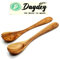 DAGDEG Couverts à salade en bois d'olivier, couverts de service, cuillères de service, couverts en bois, fourchette à salade et cuillère de service, cuillère à salade, set de couverts en bois, env. 30