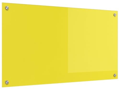 vidaXL Küchenrückwand Gelb 90x50x0,6 cm Hartglas