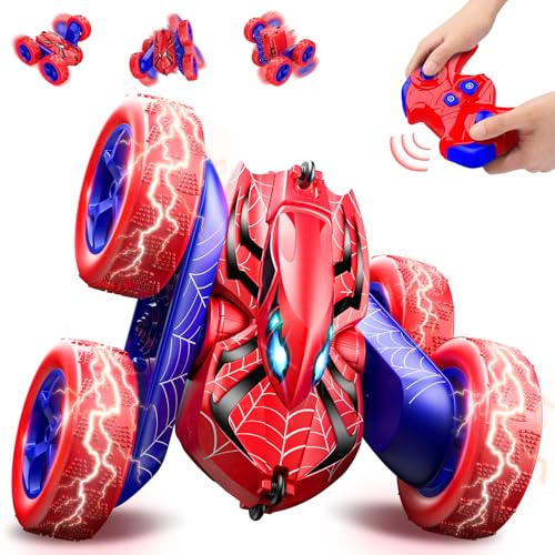 Braxel Remote Control Cars, 360 Flips RC Car Kids Toys for 3-8 Year Old Boys Gifts, 4WD Stunt Cars with LED Lights Boys Toys Age 3-8, Presents Gifts for 4-9 Year Old Boy Christmas Xmas Gifts for Kids