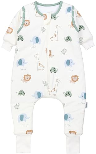 TupTam Baby Schlafsack mit Beinen und Ärmeln OEKO-TEX zertifizierte Materialien, Winterschlafsack 2,5 TOG Unisex, Farbe: Dschungel, Größe: 92-98