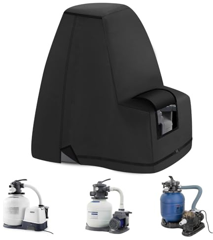 Poolpumpe Abdeckung, 420D Pumpenhäuschen für Poolpumpe, Pool Pumpenabdeckung, Sandfilteranlage Abdeckung71 * 66 * 61cm ,für Poolpumpe Im Außenbereich