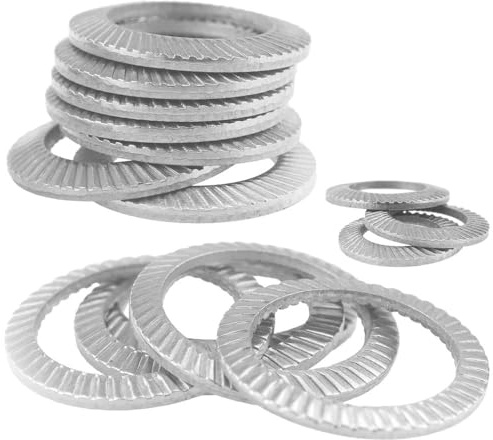 100 Stück SCHNORR Sicherungsscheiben M2 Edelstahl A2 Sicherungsscheiben Schnorrscheiben WIBTEC®