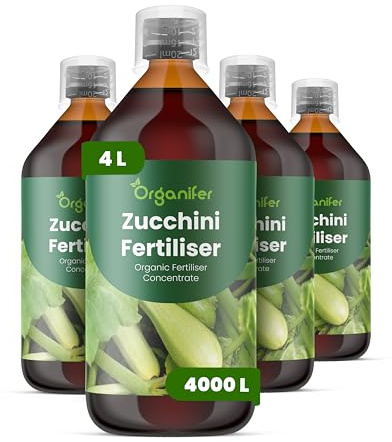 Fertilizzante Liquido Per Zucchina 4L – Concime Organico Per Raccolti Abbondanti E Crescita Sana – Rafforza Radici E Vitalità – Organifer