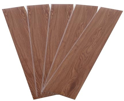 36 Stück PVC Bodenbelag Selbstklebend Bodenbeläge 1,3mm Dicke Vinylboden Holzoptik Braun, Wasserfeste Bodenaufkleber für Küche Wohnzimmer Schlafzimmer, 91,44×15,24 cm, Dunkelbraun