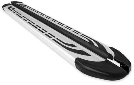 Marchepieds Latéraux pédale pour Toyota Hilux Double Cab 2015-2025 Alu Gris 2Pcs