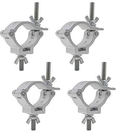 4x Equinox TC25S Aluminium 25kg Silver Half Coupler 33mm-38mm Truss Clamp