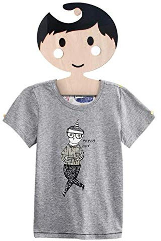 Cartoon Mädchen Jungen aus Holz für Kinder Kleiderbügel nordischen Stil Holz Kleiderständer Baby-Hanger-Kind-Raum-Ausgangsdekoration Haken
