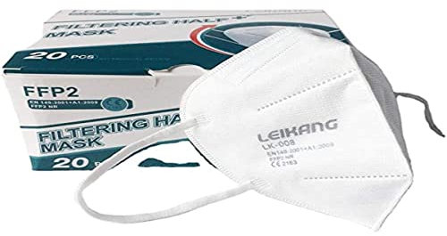 Leikang FFP2 Atemschutzmaske Mund- und Nasenschutz 1Box=20Stück