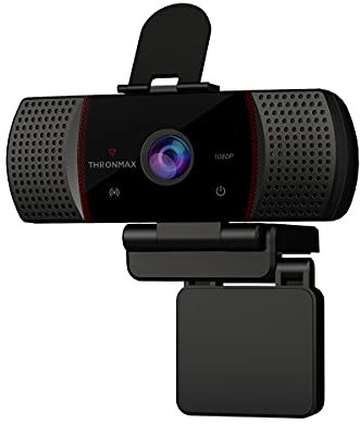 Thronmax Stream Go X1 Webcam (X1), Full HD 1080p/1920x1080 mit rauschreduzierendem Mikrofon und HDR Technologie für professionelle HD Aufnahmen in Studioqualität beim Podcast / Streamen / Chat / etc.