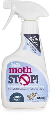 Lakeland Moth Stop Fabric Moth Killer & Freshener Spray – Cotton Fresh Wool Cashmere Linen & Fur