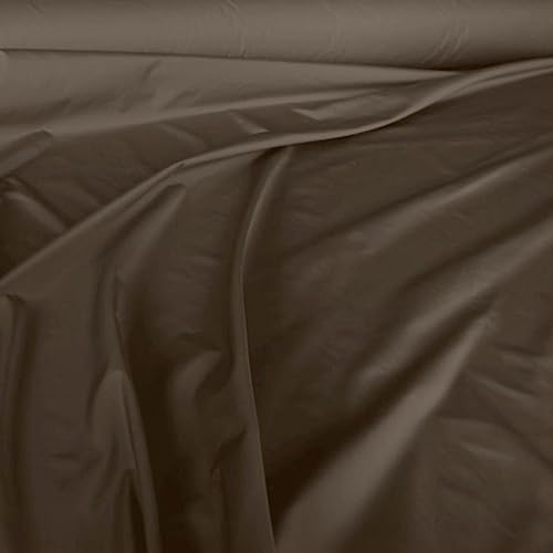 TOLKO Baumwollstoff Meterware | Feiner Weicher Batist für Kleid Rock Bluse | Als Vorhang Gardine Sonnenschutz | Stoffe zum Nähen Meterware Baumwolle Dekorieren 145cm Breit (Mocca)