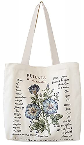 VOKUVIKU Jutebeutel Bedruckt Vintage Blumen Reissverschluss Beuteltasche Damen Stoff Gross Stoffbeutel Jutetasche Shopper Xxl Baumwolltasche Groß mit Innentasche, 08-02QNH