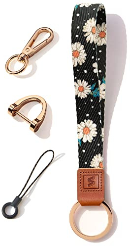 SENLLY Porte-clé Lanière de Poignet, Conception de Motifs Originale Cordon pour Clés