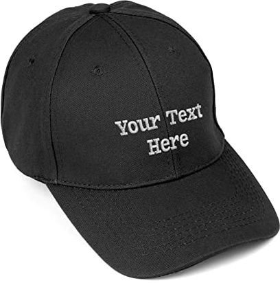 AIVYNA Baseballkappe,Baseball Cap mit Wunschtext oder Namen Bestickt 100% Baumwolle Personalisiert Sonnenmütze für Damen,Herren und Kinder (verstellbar für Kinder, Schwarz), Einheitsgröße, BQM-1