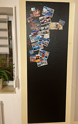 Tafelfolie magnetisch & selbstklebend | 60cm breite | 25 Größen l schwarz l Kreidetafel l Wandtafel Magnet Tafel l inkl. Kreidestift + 10 Magnete (40x200cm)