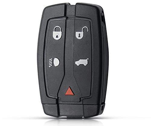 HooRLZ Land Rover Freelander 2 Key Fob Cover, Black ABS Plastic, 5 Button, SUV Compatible