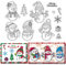 craspire Weihnachten Klarer Stempel Schneemann Schneeflocke Silikonstempel Siegel Transparente Gummistempel Für Weihnachtskartenherstellung Dekoration DIY Scrapbooking Prägung Album Dekor Handwerk