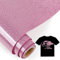 IModeur 5Ft Plotterfolie Textil Glitzer Rosa, 30,5 x 152,5 cm Flexfolie Plotter Textil Rosa für Cricut Maker, Silhouette Cameo, Textilfolie Plotter Rosa für Kleidung, Mützen, Hosen, andere Stoffe